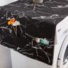 Black Marble Printed Refrigerator Dust Cover Single-Door Refrigerator Cover Cloth Washing Machine Cover Towel