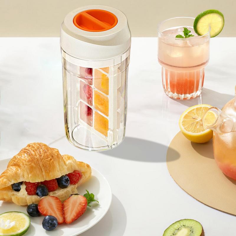 Ice Mold Cup 8 Compartments Food Grade Easy-Release Portable Reusable Cube Tray Kitchen Supplies Refrigerator Accessories For