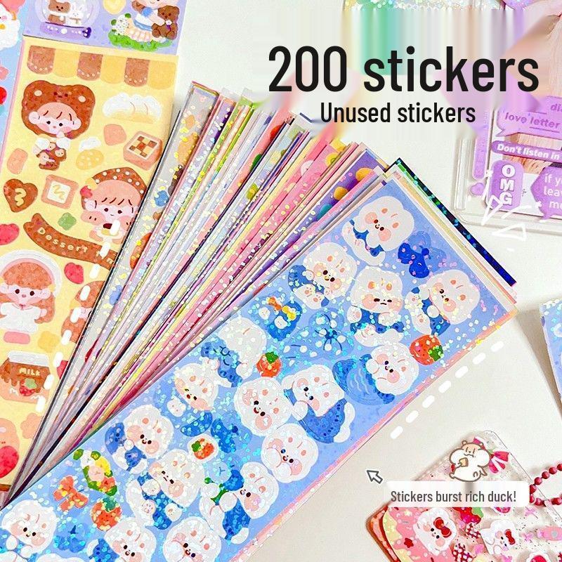 Guka Laser Sticker Set for Girls: Unique, Random Designs
