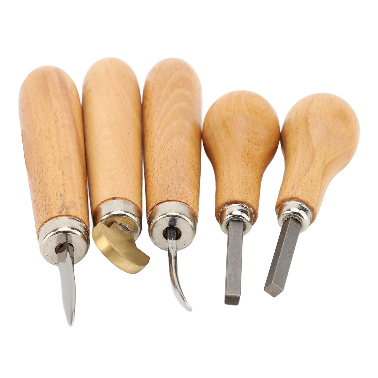 

5pcs Stone Setting Prong and Bezel Set Jewelry Stone Setting Tool Jewelry Stone Prong Pusher with Ergonomic Wooden