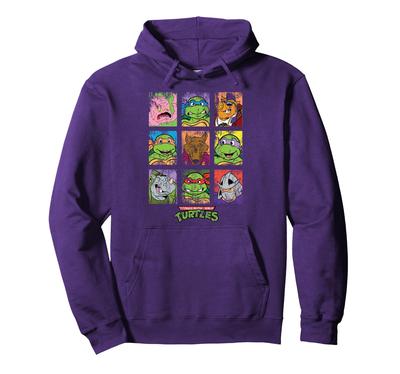 Teenage Mutant Ninja Turtles Group Grid Distressed Hoodie