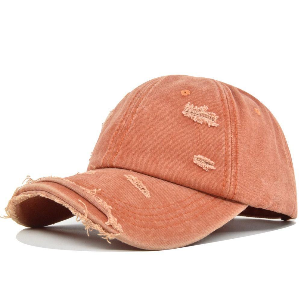 Distressed Baseball Hats Broken Hole Sunscreen Hats Fashion Peaked Cap  Man Women Outdoor Sports