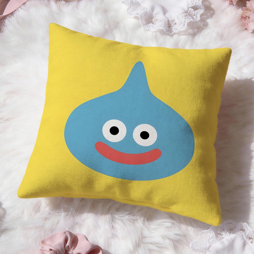 Dragon Quest Rocket Slime Cushion Cover Premium Comfort Reversible Pillow Cove -Two In One Design for Any Room & Car Interior