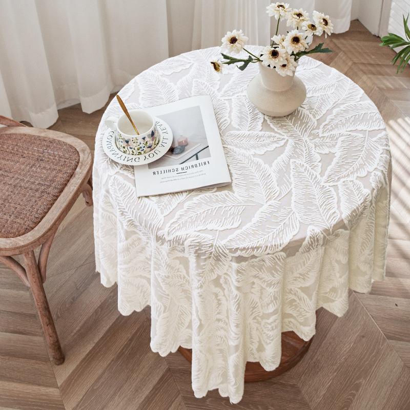 Wave Lace Hollow Tablecloth French Pastoral Piano Dust Cover Cloth Vintage Art Restaurant Decorative Cover for Home Parties Taplak Meja Cutwork