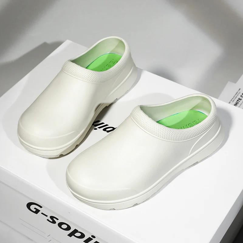 New Men Women EVA Chef Shoes Non-slip Waterproof Oil-proof Shoes Comfortable Workers Slippers Outdoor Fishing Shoes
