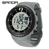 Sanda Men's Large Display Waterproof Sport Watch