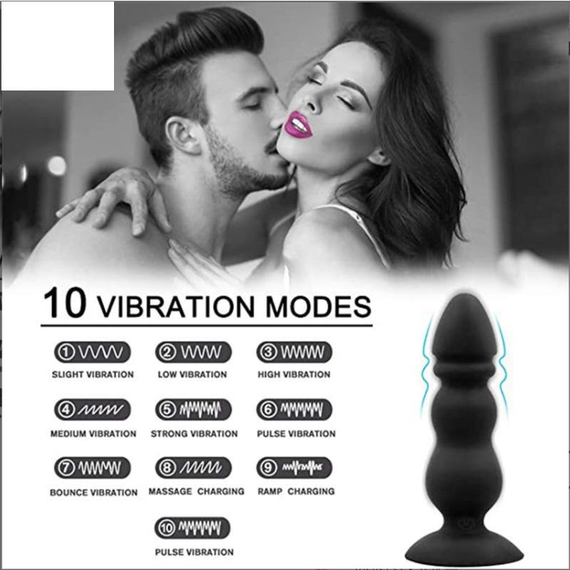 10 Speeds Wireless Remote Anal Dildo Male Prostate Massager Strong Sucker Unisex G-spot Stimulator Anus Penis Vibrator Sex Toys