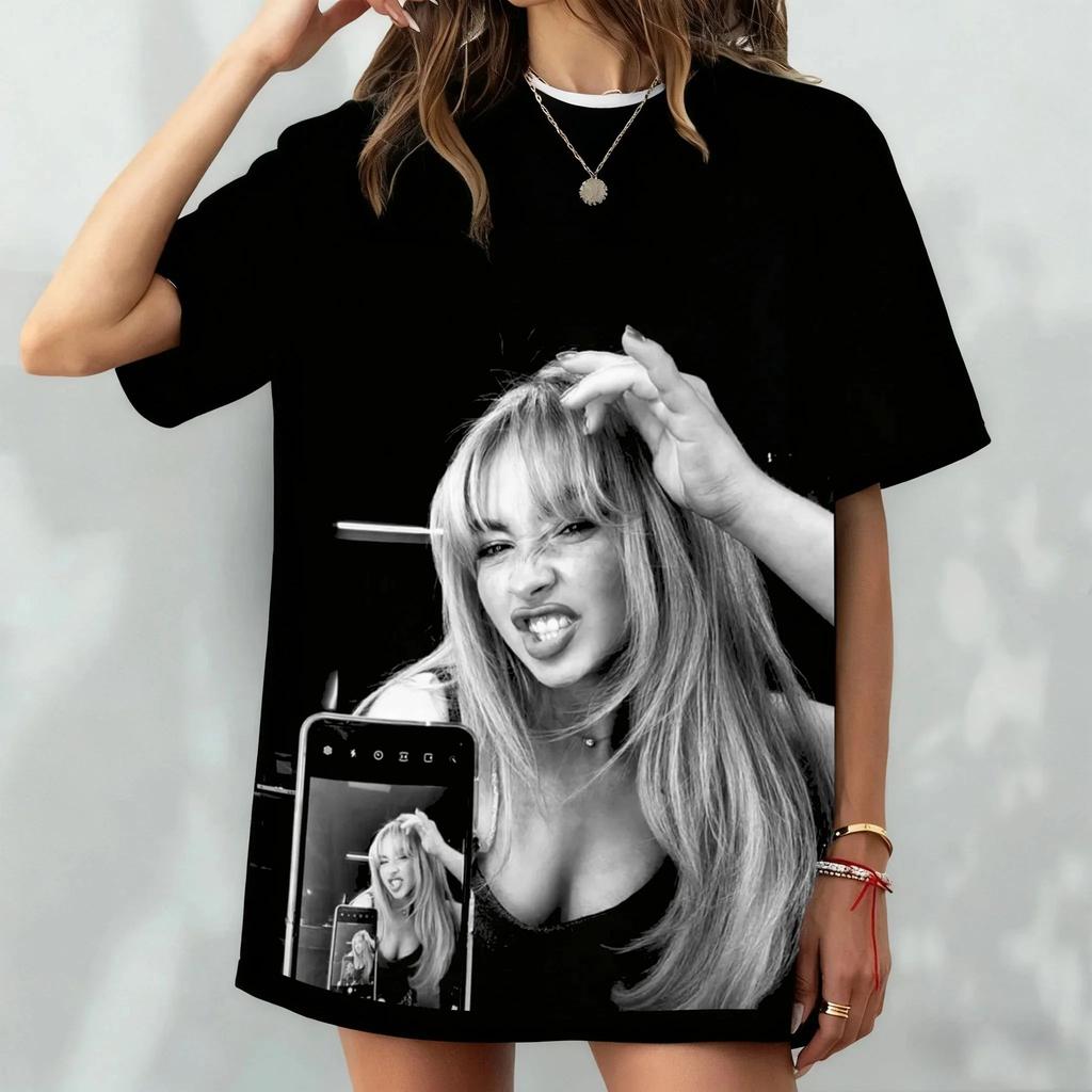 Y2k Retro 90s Sabrina 2026 Tour T-shirt Men Women T-Shirt Cotton Print Tee Casual Loose Short Sleeve Shirt Unisex Fans Gift