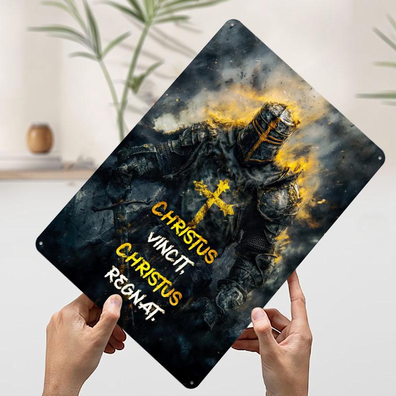 Christus besiegt Haus Dekoration Retro Dekoration Zuhause Dekorationen Man Cave Vintage Metallschild Poster an der Wand Kunst Ornamente