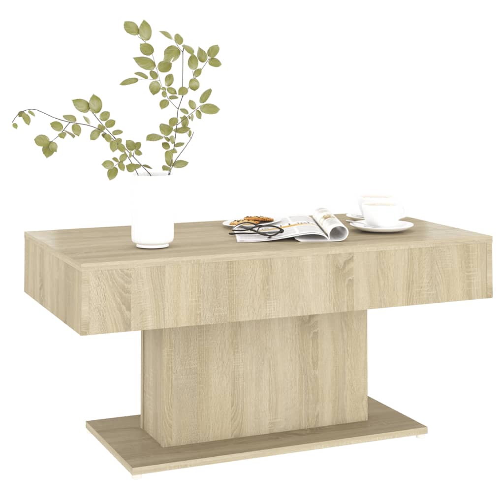 Coffee Table Sonoma Oak 96x50x45 cm Wood Based Material