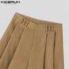 INCERUN Summer Men Pleating Shorts Solid Color Loose Pants