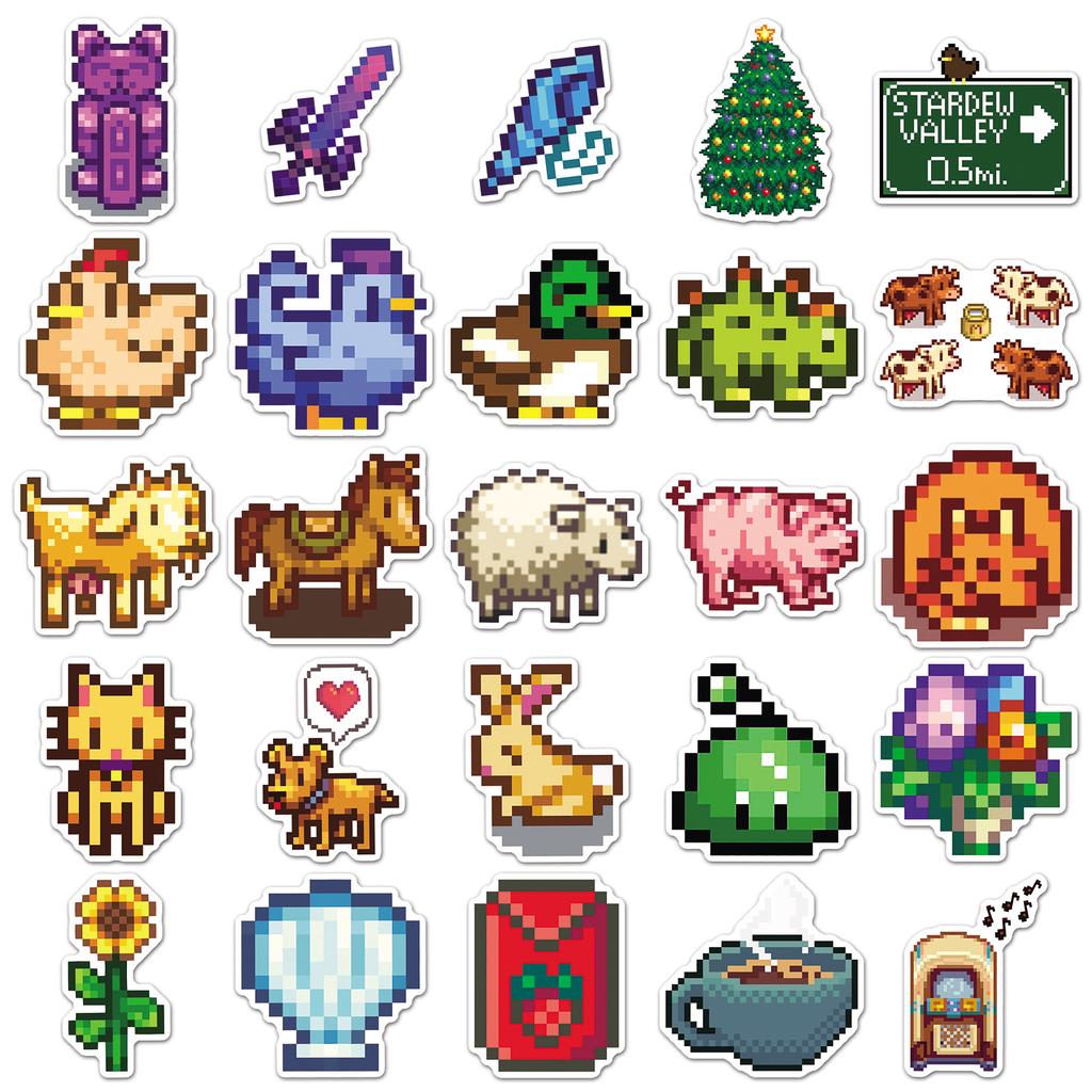 1050Pcs Game Stardew Valley Sticker Cartoon Funny Doodle Decal Children'S Toy Gifts For Water Cup Luggage Helmet Bicycle