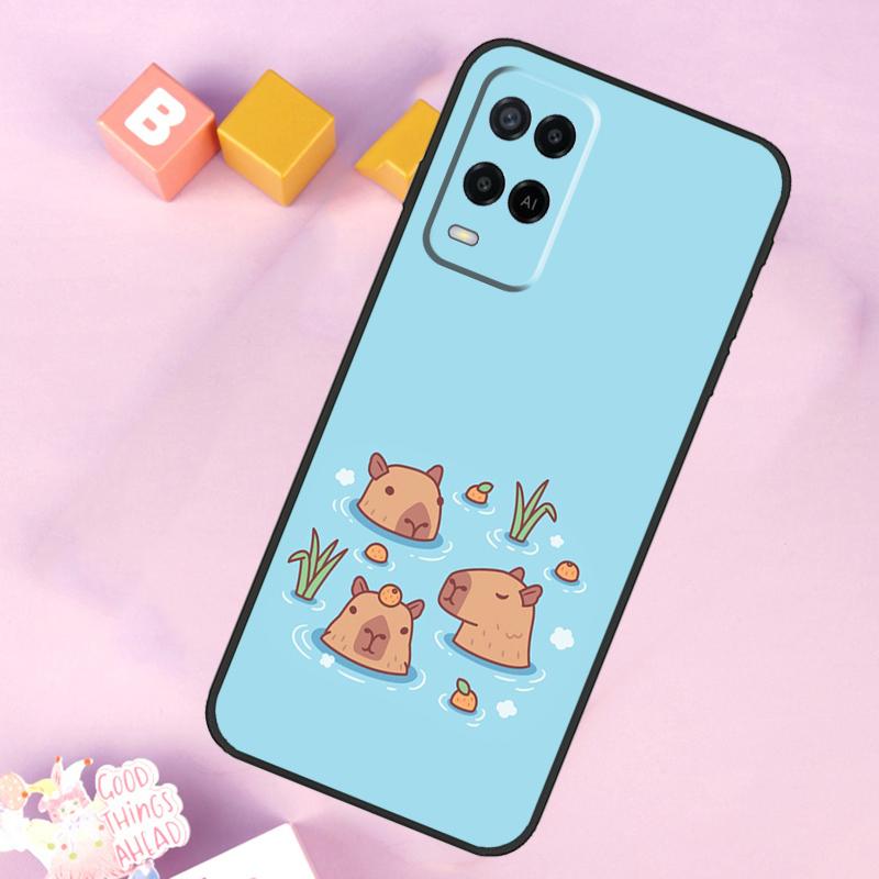 

Capybara Spa Case For Oppo A6 A5 Pro A15 A16 A76 A96 A17 A57 A98 A58 A78 A18 A38 A54 A74 A94 A40 A60 A80 OPPO A60 5G