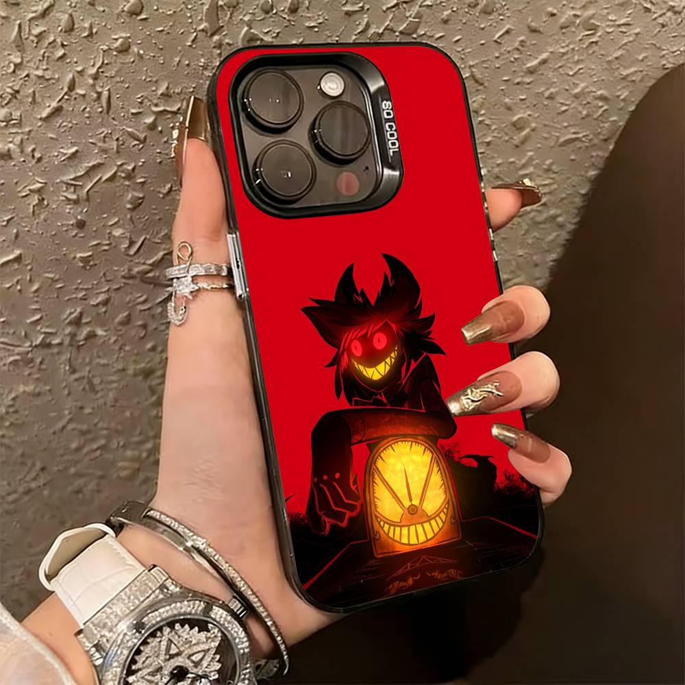 H-Hotel Alasto Hazbin -PC Phone Case For iPhone 17,16,15,14,13,12,11 Plus,Pro Max,XS,Colorful Silver Phone case Funda Cover