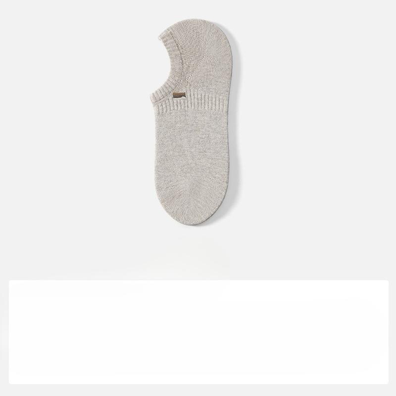 Cotton Socks: Men's Pure Cotton Boat Socks, Suitable for Spring and Summer, Odor-resistant, Anti-slip, No Heel Separation, All-cotton Invisible Socks.