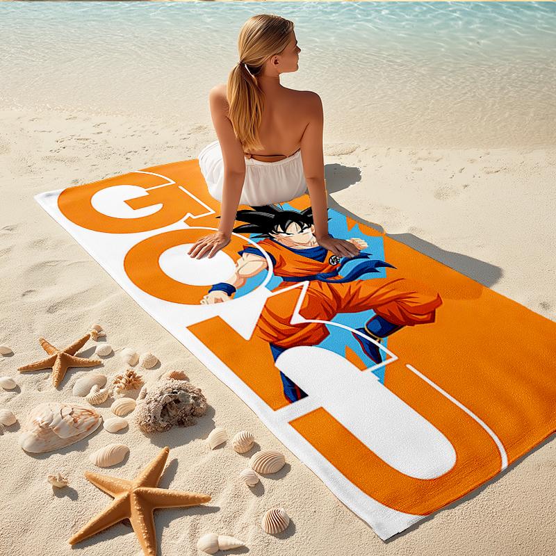 1Pc Goku'S Dynamic Leap Beach Towel, Quick Dry, Multi-Use for Beach Pool Gym Yoga Home Travel, Christmas, Halloween, Xmas Gift M92983