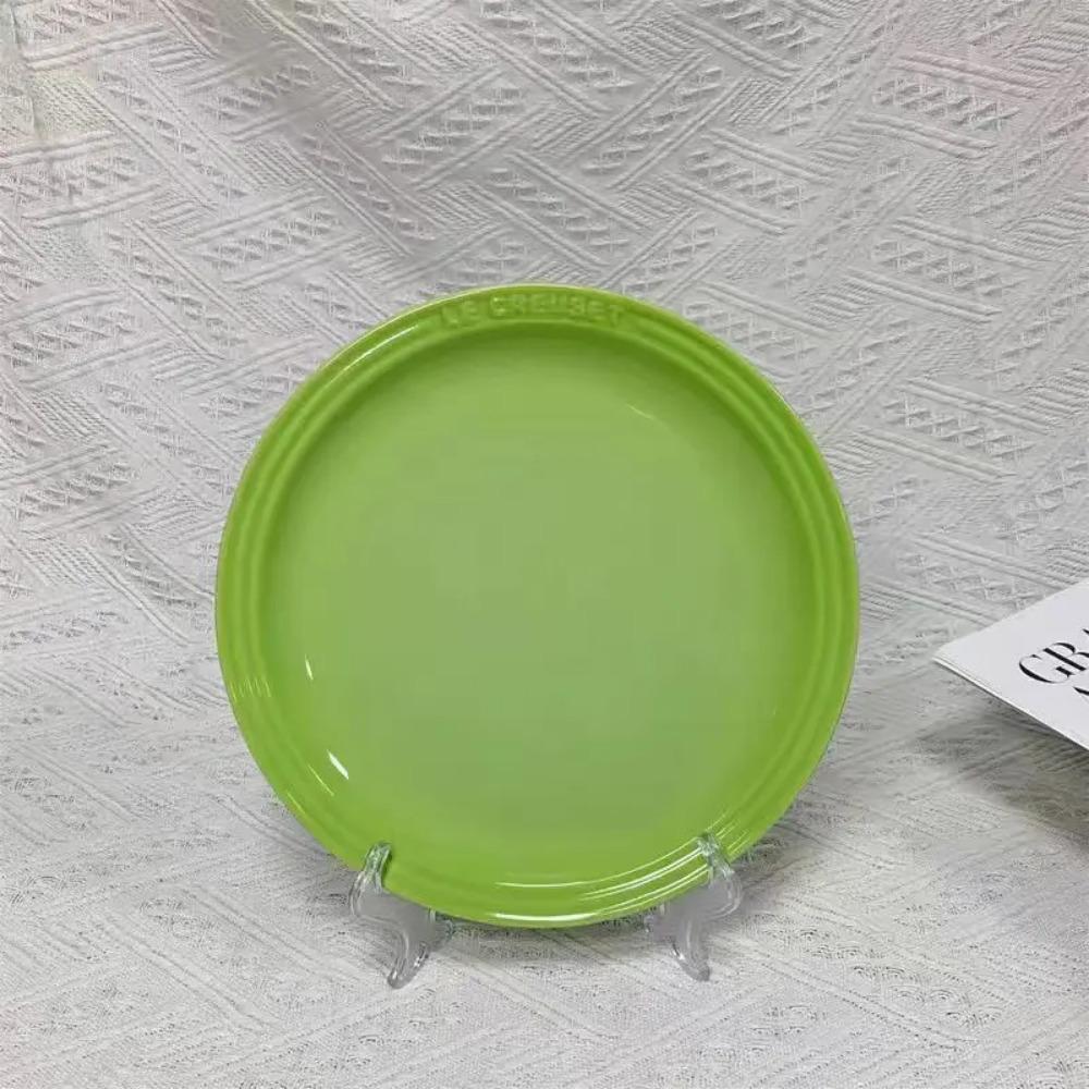 French Rainbow Underglaze Color Plate Vegetable 9-inch Ceramic 7-inch Vegetable PlateRainbow Color Western Food Trays