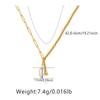 French Splicing Design Niche 18k Gold Plated Freshwater Pearl Clavicle Sweater Necklace