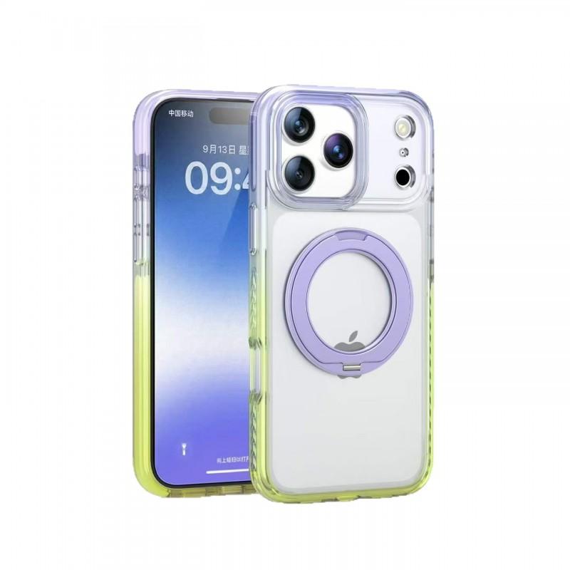 Magnetic 360 Rotating Phone Case IPhone 17 Pro Max 16 15 With TPU Shockproof Frame Stand