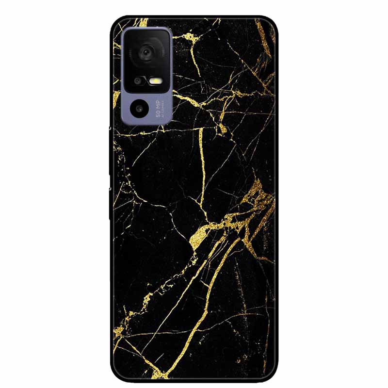 For TCL 40 R 5G Case Fashion Marble Soft TPU Silicon Back Cover for TCL 40R T771K T771H Phone Cases Protect Funda Shells Paras