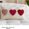 Romantic Valentine Heart Pattern Pillowcase Embroidery Throw Pillow Cover  Valentines Day