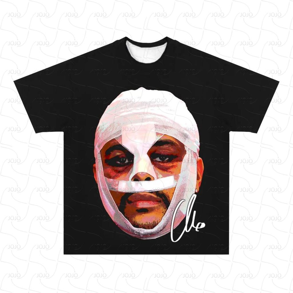 Echter Rapper The Weeknd Retro Grafik T-Shirt Herren Hip Hop Kleidung Y2k Unisex Mode Übergroßes Gangster Oberteil Geschenk für Fan