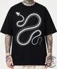 Snake Skeleton T-Shirt: Vintage 90s Tattoo Style, Gothic Grunge Tee