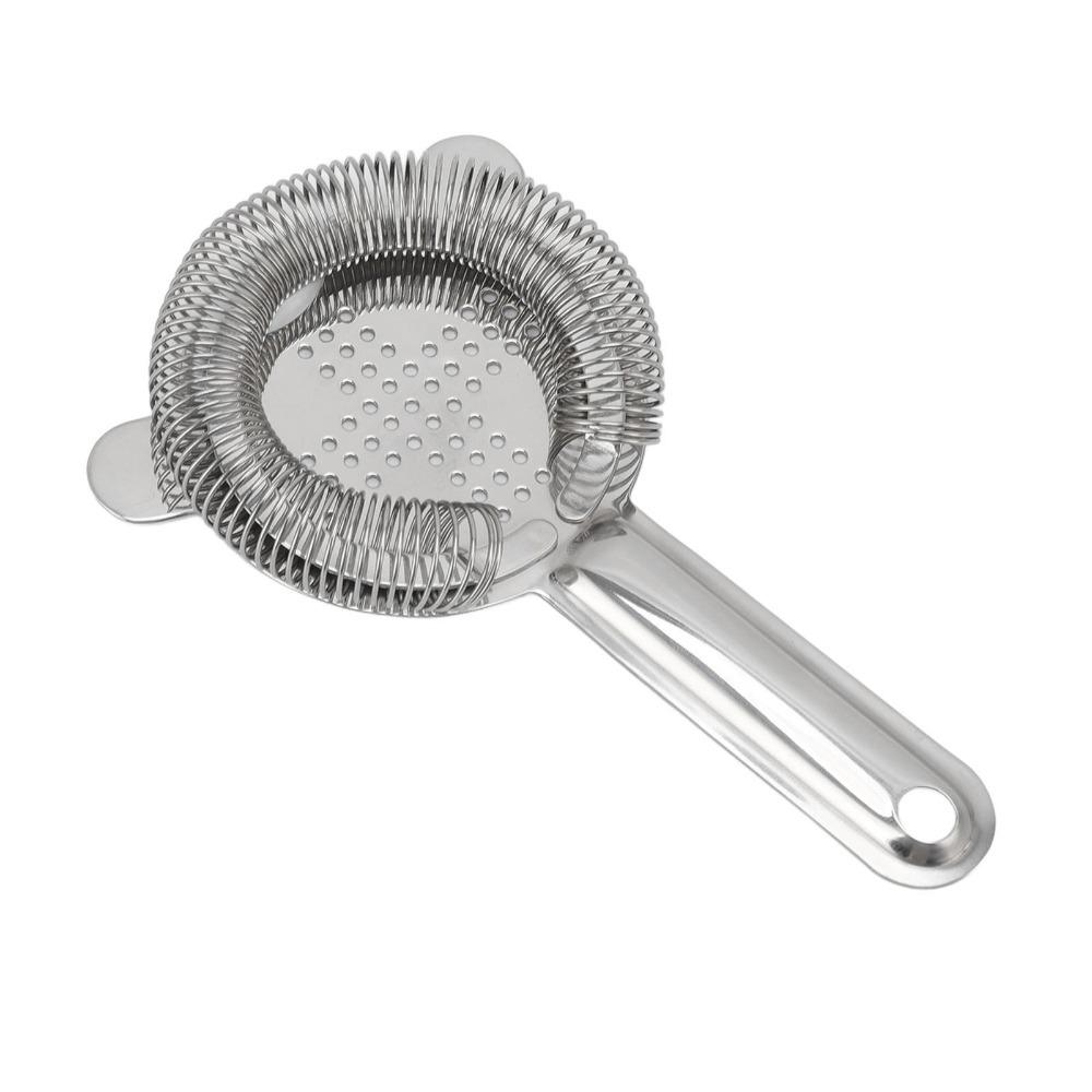 High-Density Spring Drink Strainer 304 Stainless Steel Ice Strainer Ergonomic Bar Strainer  Bars