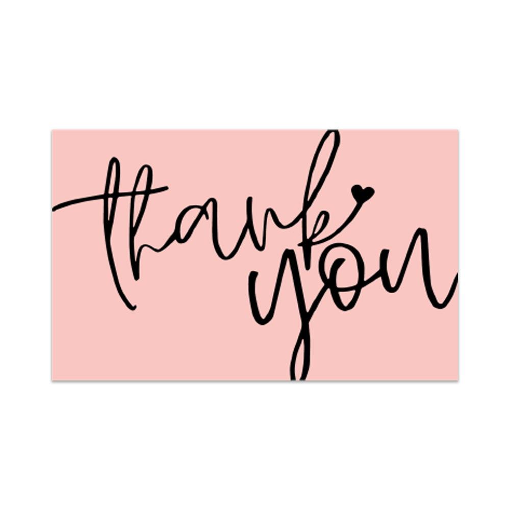 10-30pcs 9cm*5.4cm Pink Flowers Thank You Cards For Gift Card Box Package Decoration Shopkeeper Baking Small Business