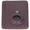Card Wallet Coffee Color Durable PU Leather Slim Design Portable RFID Blocking for IOS Locator Design RFID Wallet