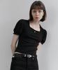 Mario Square Neck Lace Top (Black)