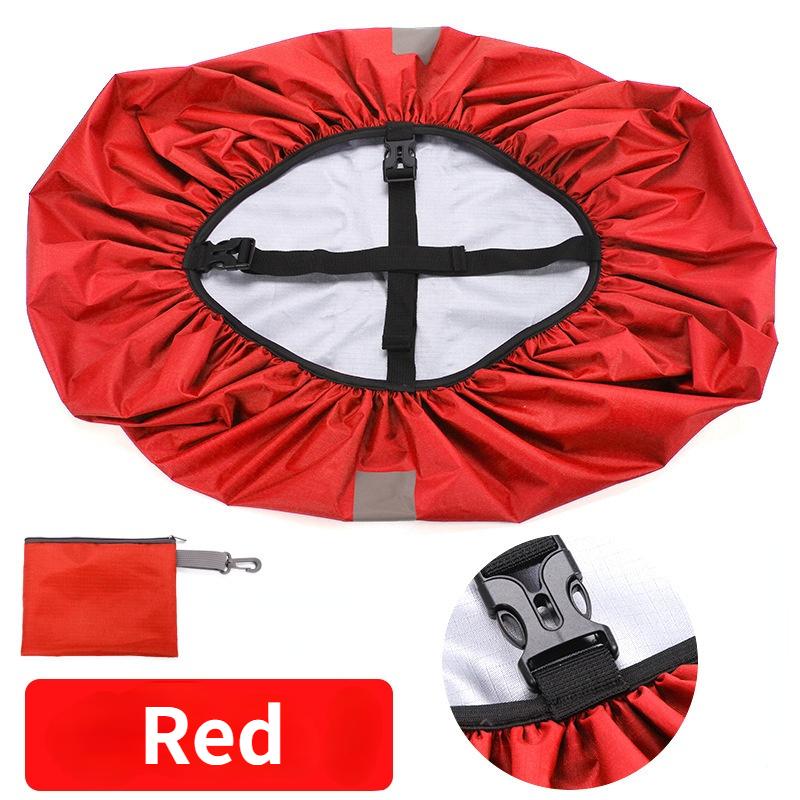 

1Pc 60L Світловідбиваючий дощовий чохол Рюкзак Водонепроникна сумка Тактичний кемпінг на відкритому повітрі Піші прогулянки Скелелазіння Пил дощова обкладинка (Без рюкзака) червоний