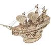 Robotime 3D Puzzle Wooden Craft Gift Toy Educational Boys Girls Adults Entrance Celebration Year Birthday Christmas Present (Sailing Ship TG305)