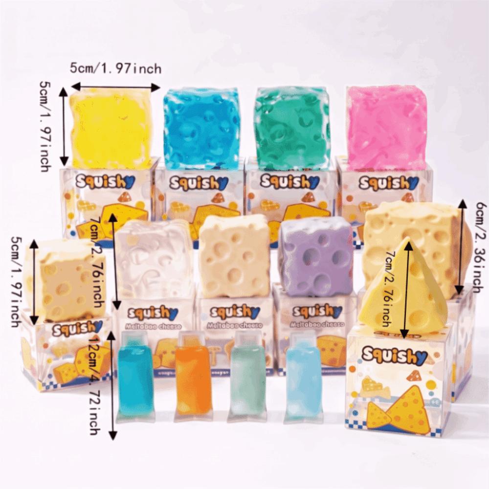 Slow Rising Cheese Squishy Toy Slow Rebound Cheese Fidget Toy Gift for Adults