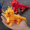 3D Printed Kirin Ornament Flexible Articulated Qilin Model with Movable Joints Small Kirin Fidget Toy for Home Office Desk Decor