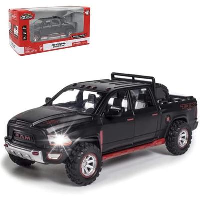 Modelo de carro de liga 1/32 Dodge RAM TRX 1500 Diecast Metal Pickup Toys Pull Back Model Cars com luz e som para crianças presentes de aniversário etc.