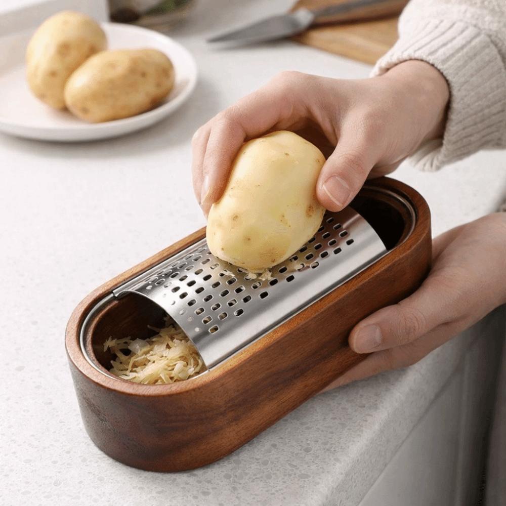 Wood Handle Chocolate Handheld Grater Stainless Steel Vegetable Shredder Cheese Grater  Grater Tool