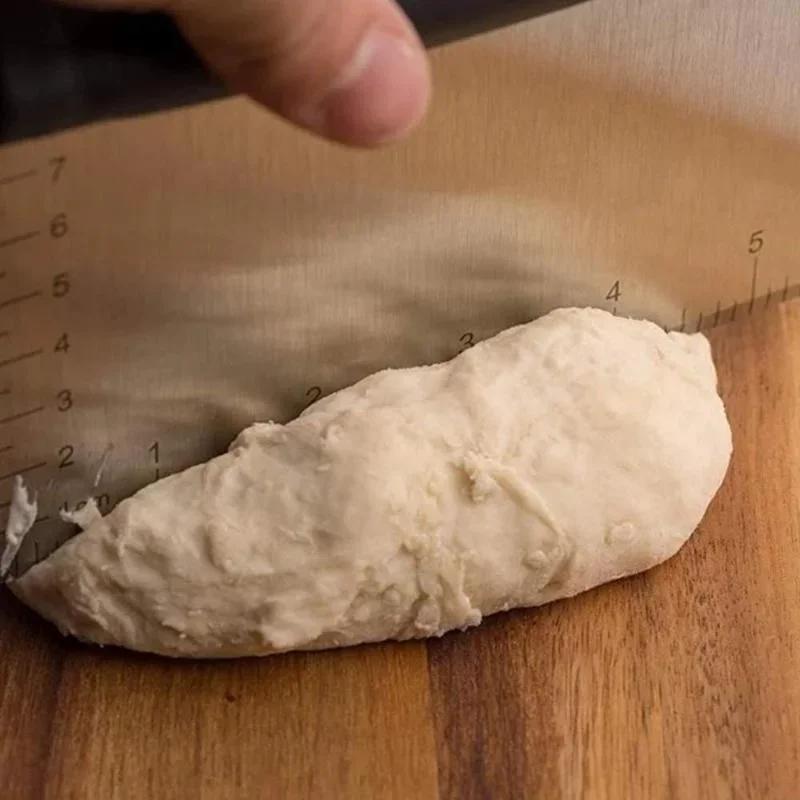 Raspador & Picador de Aço Inoxidável Cozinha Confeitaria Metal Cortador de Massa Alisador de Glacê Raspador para Decorar Bolo Picador de Massa