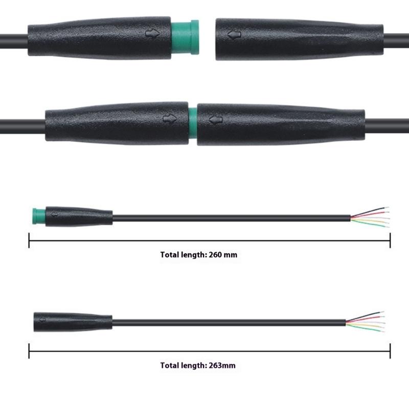 2 Pack Automotive Waterproof M6 Plug Connectors with Corrosion Resistant Design Car Repair Cable Plastic Texture for Car