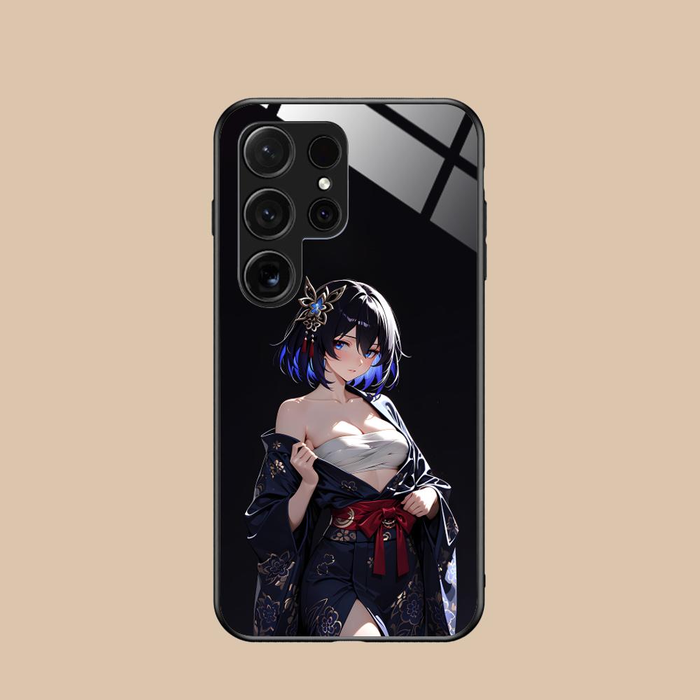 HSR Seele Glas Handyhülle für Samsung Galaxy S26 S25 S24 S23 S22 S21 S20 Note20 Plus FE Ultra Bunte Abdeckung