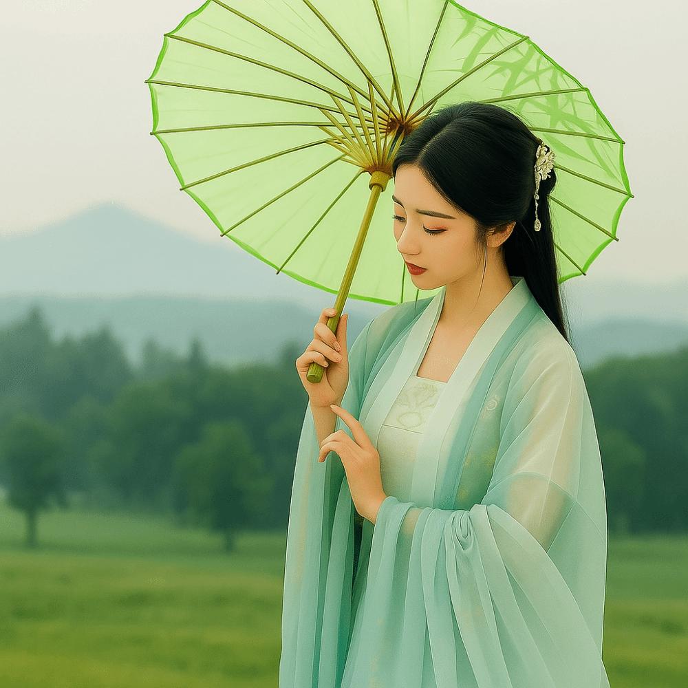 Bamboo Oil Paper Umbrella Chinese Style Hanfu Umbrella Ancient Dance Umbrella  Hotel Ceiling
