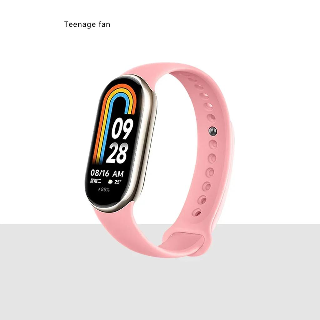 Silicone Strap for Xiaomi Mi Band 9 8 Strap NFC Sports Rubber Bracelet Wristband Pulseira Correa Smart for Mi Band 8/9 Accessory