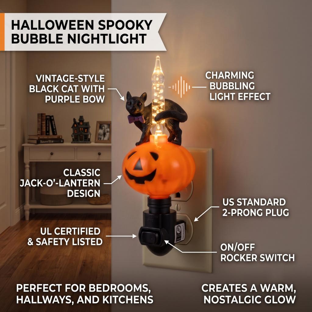 LED Halloween Black Cat Pumpkin String Lights, Party Decorative String Lights, Warm White Flashing, Waterproof, Battery-Powered