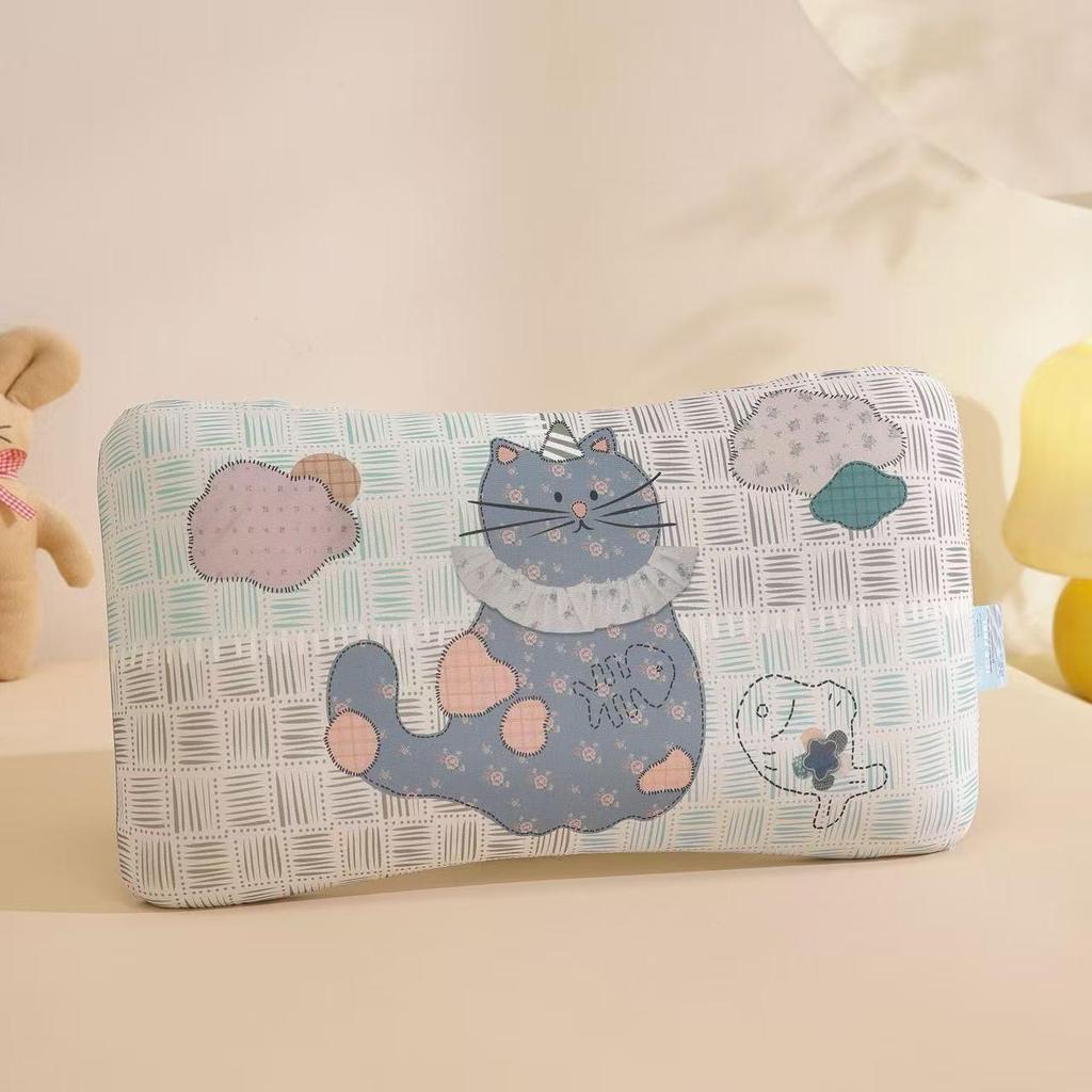 Summer Children's Cartoon Memory Foam Pillow: Cool-touch, Skin-friendly, Slow Rebound, Neck Support for Kindergarten Naps.