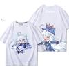 Popolari T-shirt da Uomo Genshin Impact Furina Stampa 3D Manica Corta Magliette Moda Uomo Donna Girocollo Top Abbigliamento Estivo