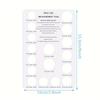 Reusable ring size measuring card, finger circumference sizing tool for European and US ring sizes
