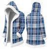 Men's Casual Plaid Print Jacket Fall Winter Outerwear for Everyday Wear