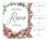 Inkdotpot 1 Sign + 30 Cards How Many Kisses in The Jar White Floral Bridal Shower Game