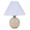 Pleated Table Lamp Ceramic LED Nordic Modern Nightstand Lamp for Bedside Living Room Bar Decor