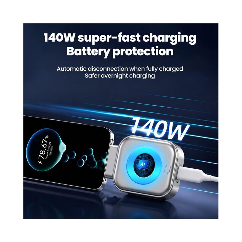 2 Piezas 140W Separador de Carga Completa Tipo Automático Adaptador de Cargador Rápido para Teléfonos Tipo-C y Dispositivos Electrónicos Tipo C